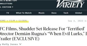 When Evil Lurks Variety´s article Variety article